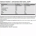 Optimum Nutrition - Gold Standard 100% Isolate Whey 930g (31 Servings)